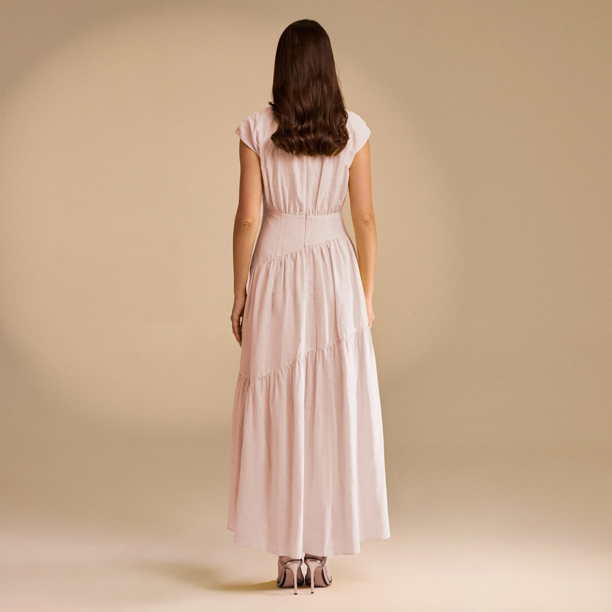 Gathered Waist A-Line Maxi Dress - Image 9