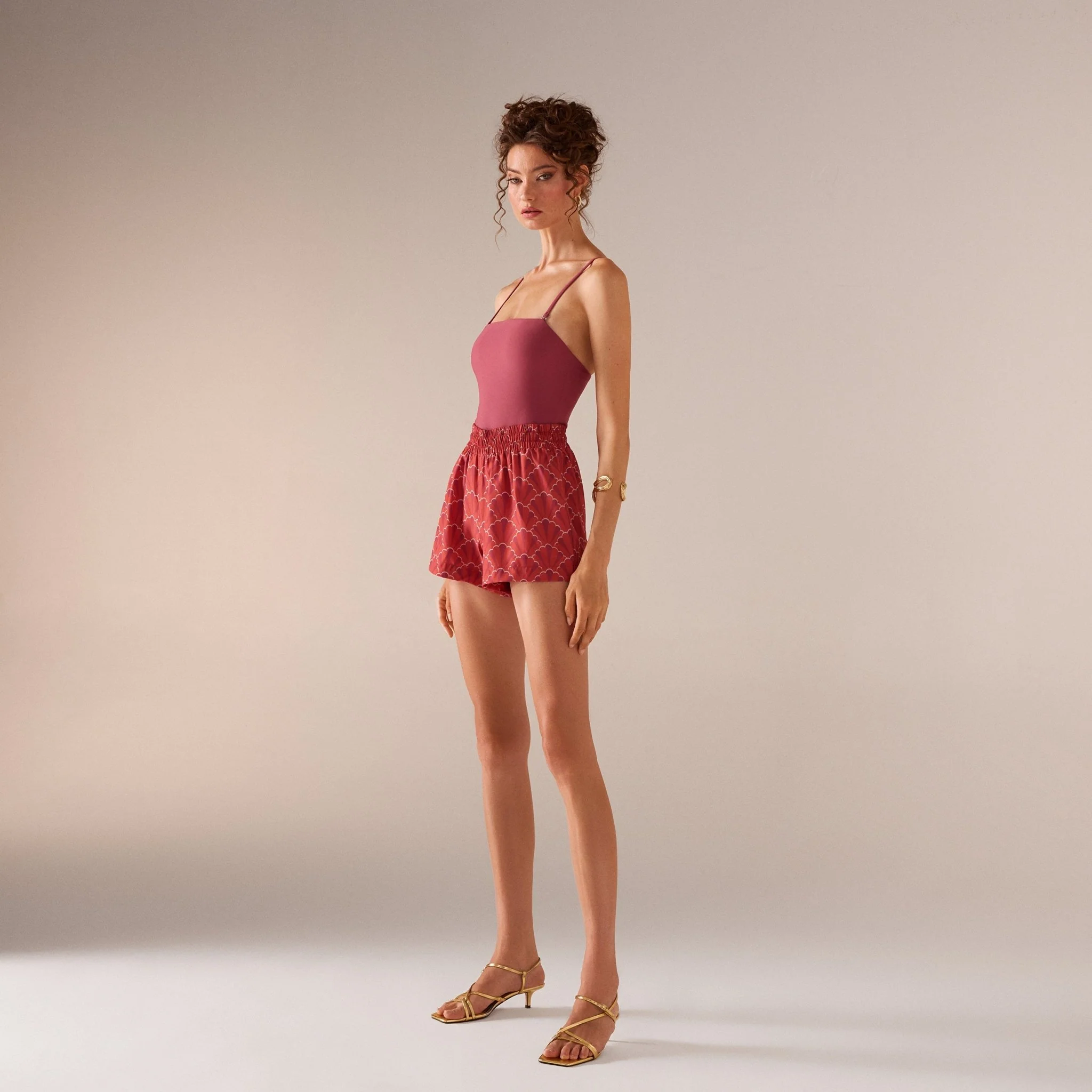 Burgundy One Piece Swimsuit - Image 4