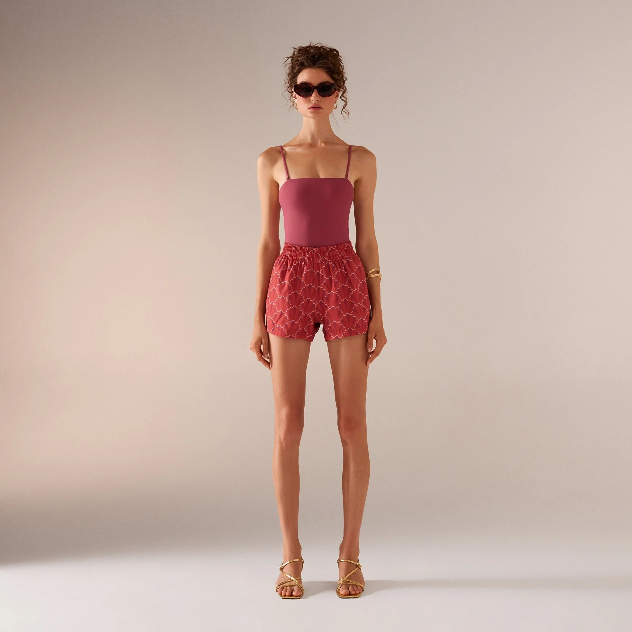 Burgundy One Piece Swimsuit - Image 6